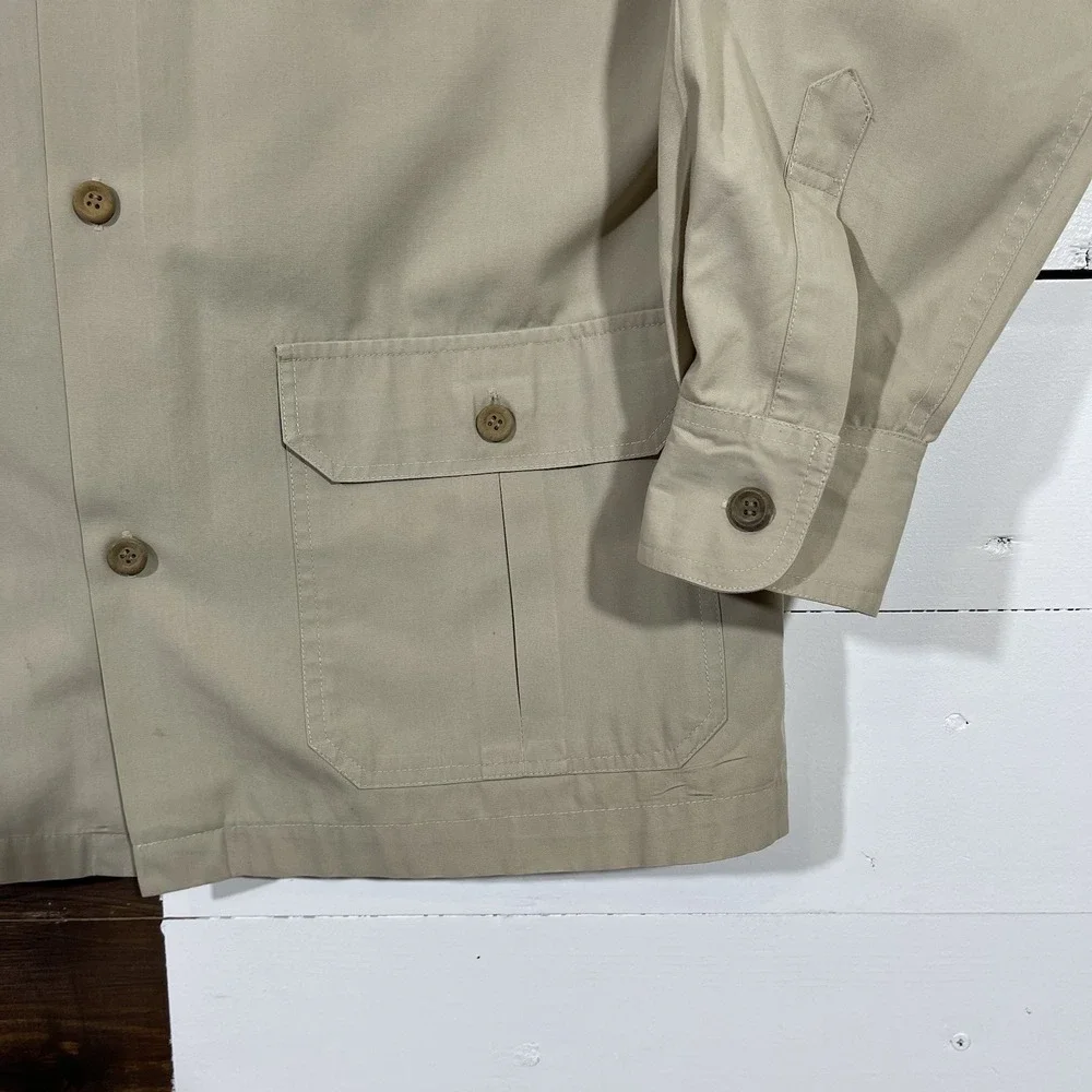Vintage 70s Woolrich Safari Khaki Field Bush Shirt Jacket‎